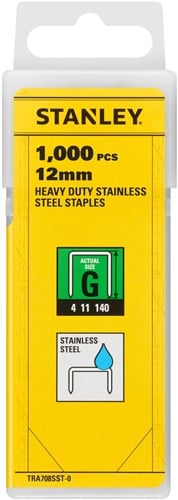 Stanley handgereedschap RVS Nieten 12mm | Type G | 1000 stuks - TRA708SST-0
