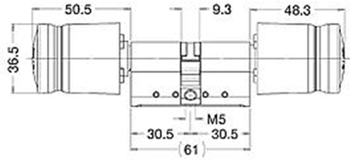 Lips Kek Genie IT8800 KEK i-turn 17mm Dubbele knopcilinder | PC time versie | Niet verlengd - 10035411-2