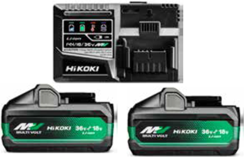 Hikoki UC18YSL3WJZ Boosterpack Multi-Volt - 2 X 8Ah 18V / 4Ah 36V + Snellader UC18YSL3 - UC18YSL3WJZ