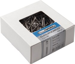 Topdrill Glaslatschroef Zelfborend Rvs-410 Lk Torx TX10 3.2X40 | 200 stuks - 0207.31.17601