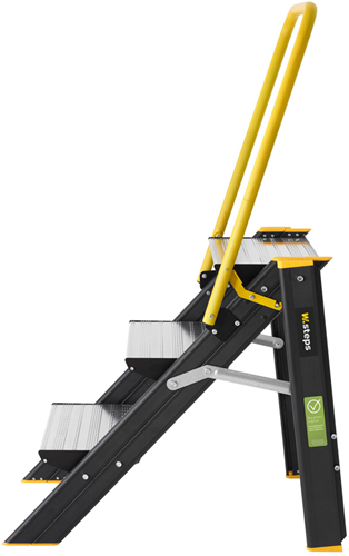 W.steps Inklapbare trap 5000R met beugel - 3 treden - WI808043-3