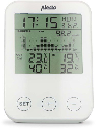Alecto Weerstation met draadloze sensor Zwart / Grijs - WS-1200