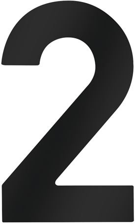Metafranc Huisnummer 2 120Mm Zwart - WU0424617