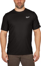 Milwaukee WW SS BL M T-shirt WORKSKIN™ Warm weather short sleeve black M - 4932493064