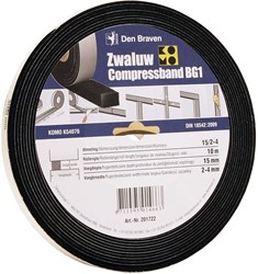Den Braven Zwaluw Compressband 15/3 | 15X15 Mm | 10M/Rol - 201722