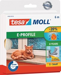 Tesa Venster-/deurtochtstrip | B9mmxH4mmxL6m | wit | 10 stuks - 05463-00120-00