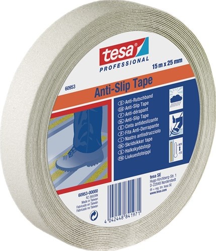 Tesa Antisliptape | beige fluorescerend | lengte 15 m, breedte 25 mm rol | 6 stuks - 60953-00000-00