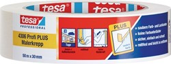 Tesa Afplakband | licht gecrêpt | lichtbeige | lengte 50 m | breedte 30 mm | wiel | 10 stuks - 04306-00044-02