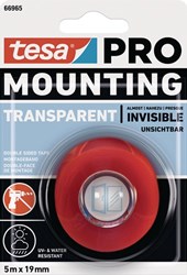 Tesa Montageband | transparant | lengte 5 m | breedte 19 mm | 12 stuks - 66965-00001-00