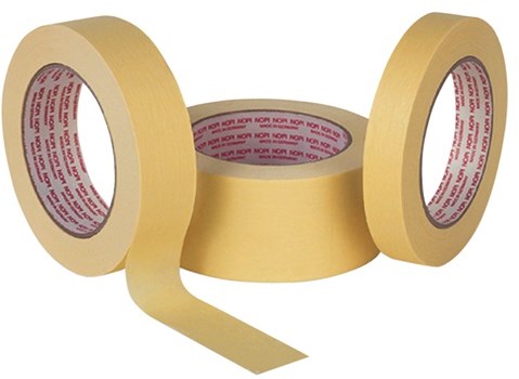 Tesa Universeel afdektape | licht gecrêpt | lichtbeige | lengte 50 m | breedte 25 mm | wiel | 12 stuks - 04349-00001-00 04349-00001-00