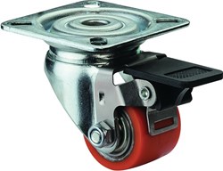 BS Rollen Zwenkwiel met klem | wiel-d. 35 mm draagvermogen 100 kg | met schroefplaat compact | polyurethaan | 1 stuk - A620.C10.035 A620.C10.035