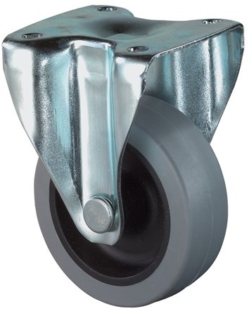 BS Rollen Bokwiel | 50 mm 35 kg | volledig van rubber | 47 x 47 mm kunststof | 1 stuk - A210.A80.050 A210.A80.050