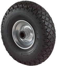 BS Rollen Wiel met luchtband | wiel-d. 260 mm draagvermogen 130 kg | reserve-wiel | stolprofiel rollager | 1 stuk - C90.263 C90.263