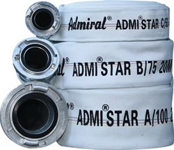 Admiral Bouw-/industrieslang | binnen-d. 75 mm | lengte 20 m Storz B | wit | ROL | 1 stuk - 602-075-20 602-075-20