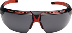 Honeywell Veiligheidsbril | EN 166 | beugel zwart/rood, Hydro-Shield grijs | 1 stuk - 1034837 1034837