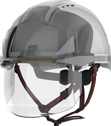 JSP Industriekletterhelm | weiß/rauch | ABS | EN 397, EN 50365, EN 12492 | 1 stuk - AMH270-405-F00 - AMH270-405-F00
