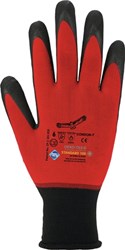 Asatex Handschoen | maat 10 rood/zwart | 98 % polyamide/2 % elastan met nitrilmic | EN 388 EN 407 PSA-categorie II | 12 paar - CONDOR-T/10 CONDOR-T/10