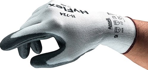 Ansell Snijbestendige handschoen | maat 10 wit/grijs | EN 388 PSA-categorie II | drager m.Intercept-technisch garen m.PU | 12 paar - 11-724-10 11-724-10
