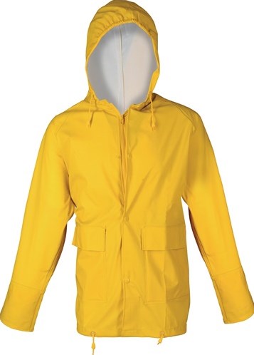 Asatex PU regenjack | maat S | geel | 100 % PES | 1 stuk - PJC/S/500 PJC/S/500