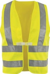 Asatex Veiligheidsvest | maat universele | geel m. reflecterende schouders-strepen | EN 20471 kl. 2 | 1 stuk - WTGP3 - WTGP3