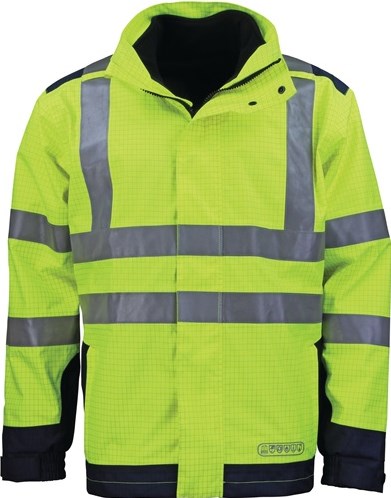 Asatex weer-, vlam-/veiligheidsjack | maat xxxl | geel/blauw | 98 % polyester / 2 % carbon | 1 stuk - 3850g/xxxl 3850g/xxxl