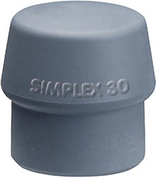 Halder Kunststofhamerkop | hoofd-d. 40 mm | TPE-mid grijs middelhard | 1 stuk - 3203.040 3203.040