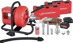 Rothenberger Accu-pijpreingingsmachine | voor buis d. 40-100 mm | 18 V 8 Ah | 1 stuk - 1000003348 1000003348