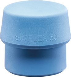 Halder Kunststofhamerkop | hoofd-d. 60 mm | TPE-soft blauw zacht | TPE-blauw, zacht | 1 stuk - 3201.060 3201.060