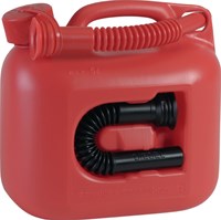 Hunersdorff Brandstofjerrycan | inhoud 5 l | rood 2 schenktuit | L265xB147xH247mm | 1 stuk - 800500 800500