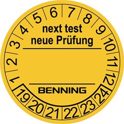 Benning Keuringsticker | d. 30 mm RL | 300 stuks - 756212 756212