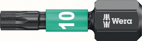 Wera Bit | T10 lengte 25 mm | 1/4 inch C6,3 | impaktor, DC | 10 stuks - 05157628001 05157628001