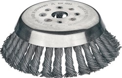 Lessmann Staaldraadborstel | d. 155 mm draaddikte 0,5 mm | staal 12 mm gat 25,4 mm | 10.000 omw/min | 1 stuk - 4752M101 4752M101