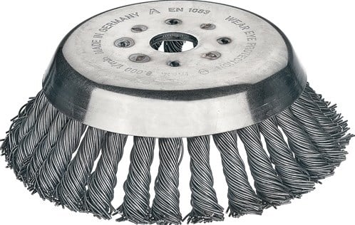Lessmann Staaldraadborstel | d. 155 mm draaddikte 0,5 mm | staal 12 mm gat 25,4 mm | 10.000 omw/min | 1 stuk - 4752M101 4752M101
