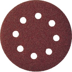Klingspor Schuurpad met klitbevestiging | GLS 5 125 mm korreling 80 | voor hout / metaal korund | Gatenaantal 8 | 50 stuks - 89489 - 89489