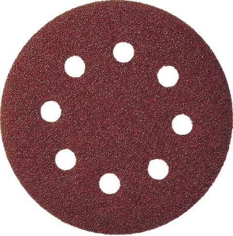 Klingspor Schuurpad met klitbevestiging | GLS 5 125 mm korreling 80 | voor hout / metaal korund | Gatenaantal 8 | 50 stuks - 89489 - 89489