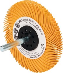 3M Radiaalborstelschijf | d. 50,8 mm korreling 80 | geel | 15000 min-¹ | 1 stuk - 7000078180 - 7000078180