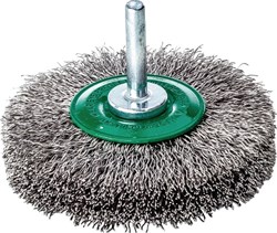 Lessmann Ronde borstel | d. 30 mm schacht 6 mm draaddikte 0,2 mm | RVS 6 mm 20.000 omw/min | Max. toerental 20000 min-¹ | 1 stuk - 413342 413342