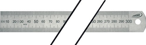 Helios Preisser Stalen liniaal | lengte 1500 mm | staal buigzaam | verdeling A = mm/mm | 1 stuk - 0460210 0460210
