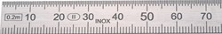 Helios Preisser Stalen liniaal | lengte 2000 mm | staal buigzaam | verdeling B = mm/1/2 mm | 1 stuk - 0460231 0460231