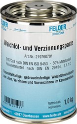 Felder Zachtsoldeer en vertinningspasta | 230-250 graden Celsius | 1 kg | S-Sn97Cu3 | 1 stuk - 219760701 - 219760701