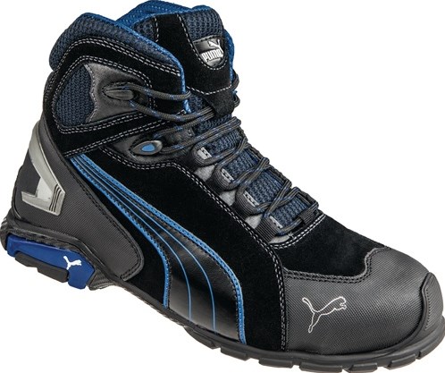 Puma Veiligheidslaars | maat 47 zwart/blauw | S3 SRC EN ISO 20345 | velours | 1 stuk - 63.225.0-47 63.225.0-47