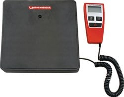 Rothenberger Koudemiddelweegschaal | weegbereik 0-120 kg Plattform-B230xD230 mm | 1 stuk - R17300416 R17300416