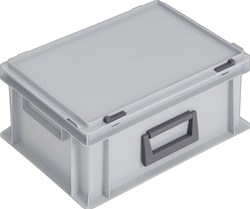 Lockweiler Kunststof koffer | L400xB300xH183 mm PP 1 greep | schuifsluiting grijs 14 l | 1 stuk - PC14-139. 214.110. 118 - PC14-139. 214.110. 118