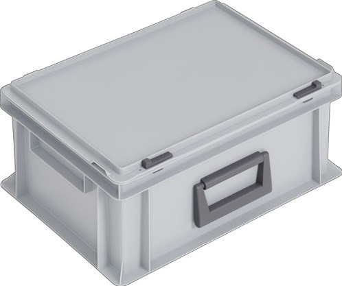 Lockweiler Kunststof koffer | L400xB300xH183 mm PP 1 greep | schuifsluiting grijs 14 l | 1 stuk - PC14-139. 214.110. 118 - PC14-139. 214.110. 118