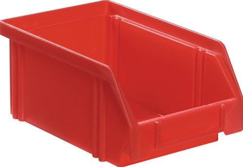 LA-KA-PE Magazijnbak | L160/140xB105xH75 mm | PS rood | 25 stuks - LK4 ROT LK4 ROT