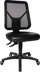 Topstar Werkdraaistoel | vloerglijders + voetring | polyurethaanschuim zwart | 590-840 mm | 1 stuk - 73280PU0T 73280PU0T