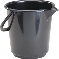 Hunersdorff Emmer | 10,5 l hogedruk-polyethyleen zwart | kunststofbeugel | d. 286 mm | hoogte 283 mm | 1 stuk - 941200 941200a