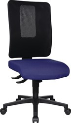 Topstar Bureaudraaistoel | met synchroontechniek | zwart/blauw 450-550 mm | zonder armleuningen draagvermogen 110 kg | 1 stuk - OX1000 G260 OX1000 G260