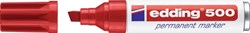Edding Permanentmarker | rood | streepbreedte 2-7 mm spitse punt | 10 stuks - 4-500002 4-500002