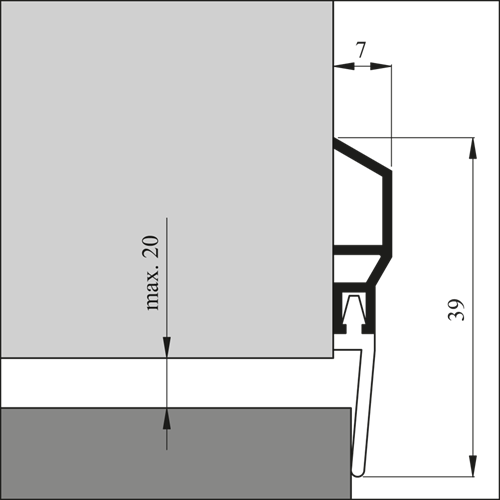 Ellen Dorpelprofiel ADS | Aluminium | 100cm - 030100250-2